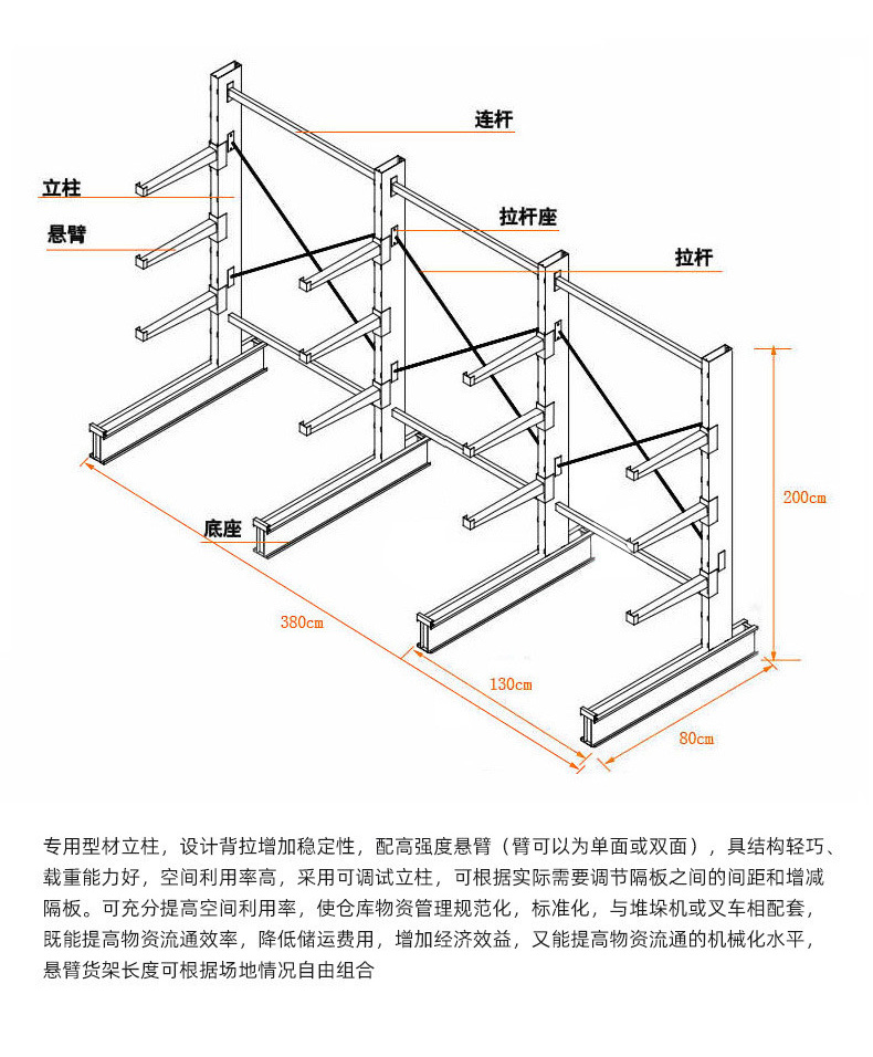 重量型悬臂货架